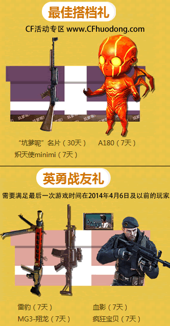穿越火线伙伴们来接CF大礼活动网址