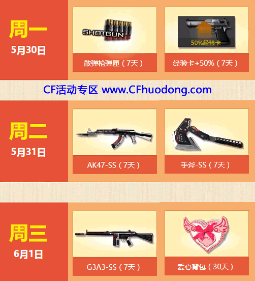 CF活动6月周末痛快玩