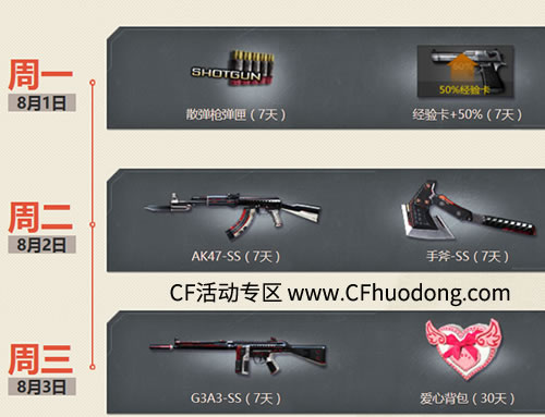 CF8月周末痛快玩