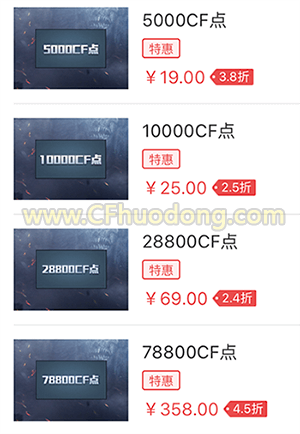 CF点打折活动2018年6月