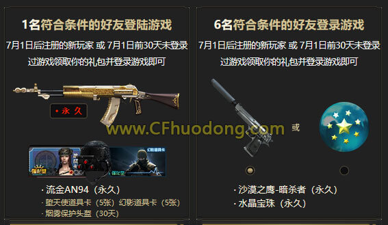 CF活动7.6经典启航领永久枪