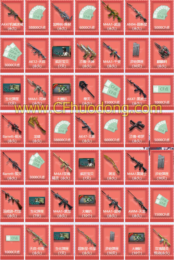 12月CF活动百宝箱抽奖网址