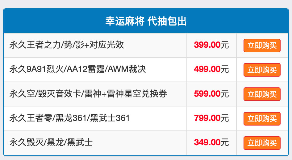 CF活动代抽包出永久