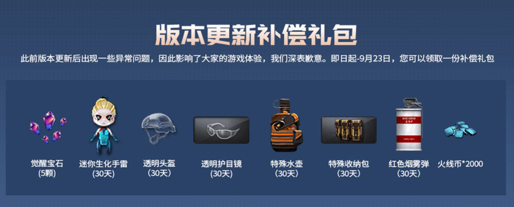 CF新版本更新补偿礼包