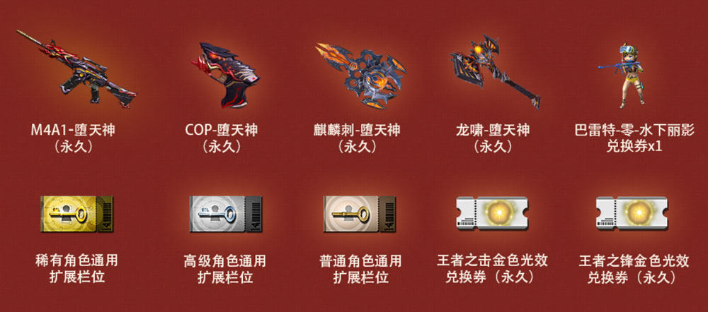 CF12周年礼包随机礼盒内容