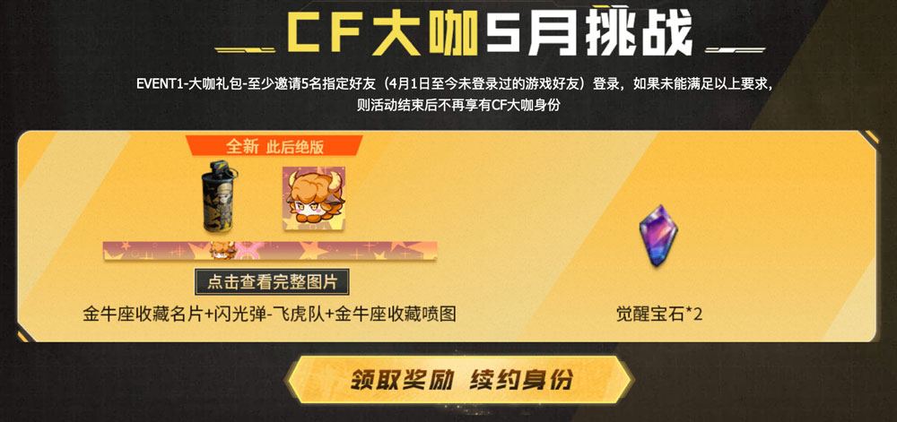 CF召集币活动领KOL续约奖励：金牛座名片喷图