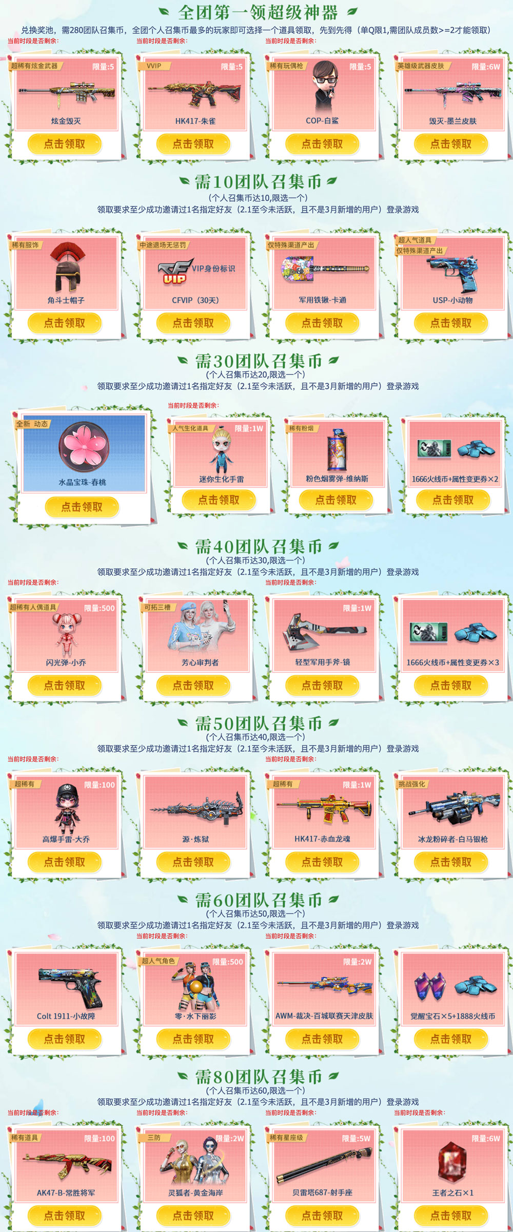 2024年3月CF召集币活动领水晶宝珠-春桃