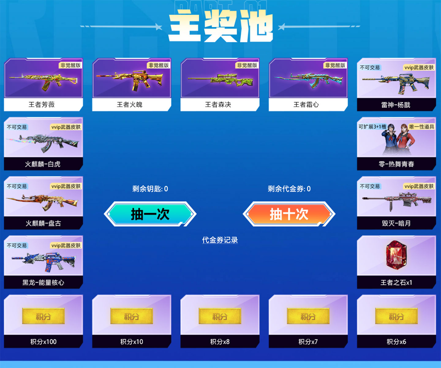 CF年末特惠活动奖池、网址
