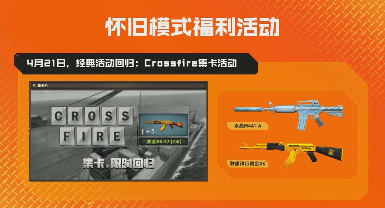 CF怀旧模式集卡活动