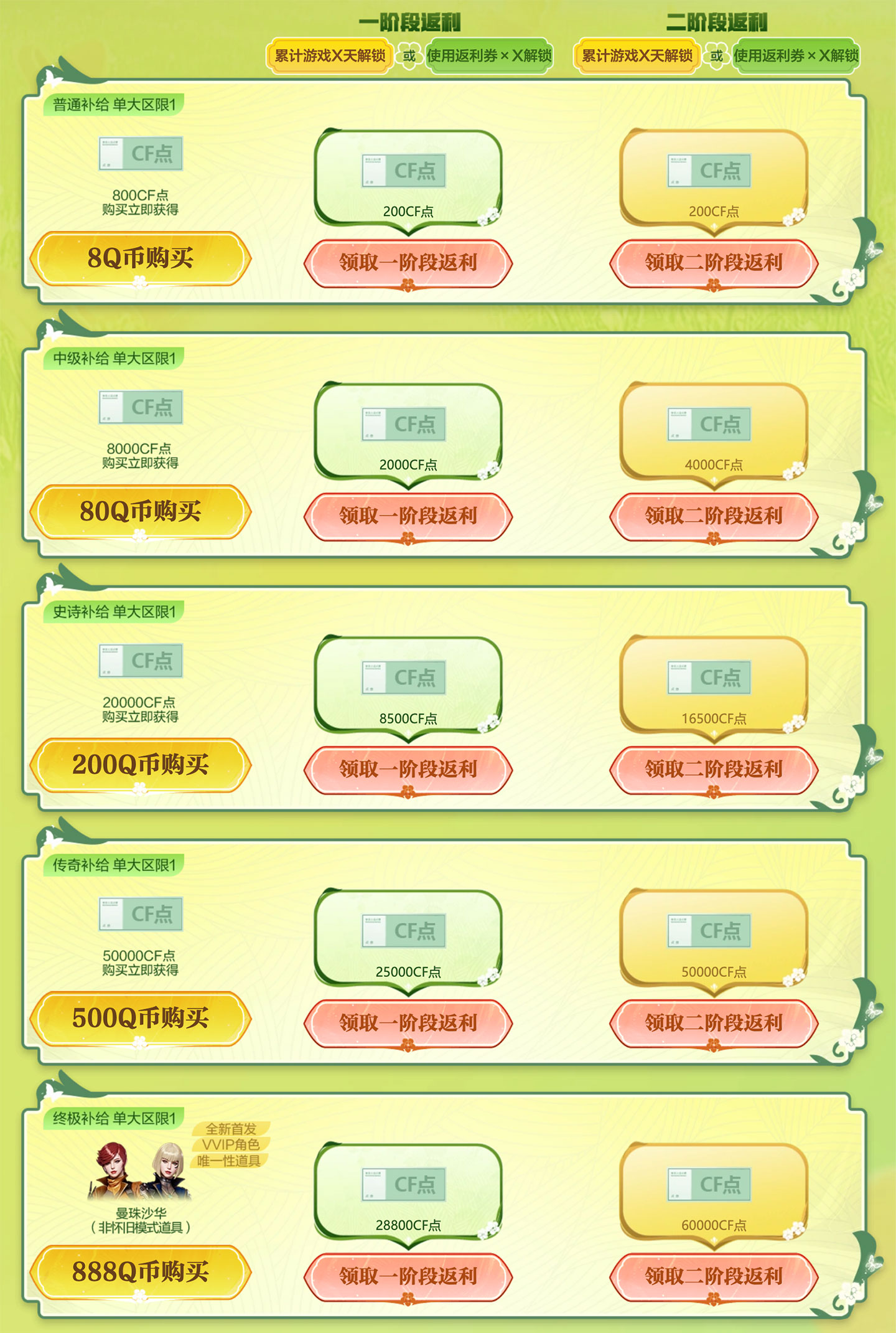 CF活动买曼珠沙华