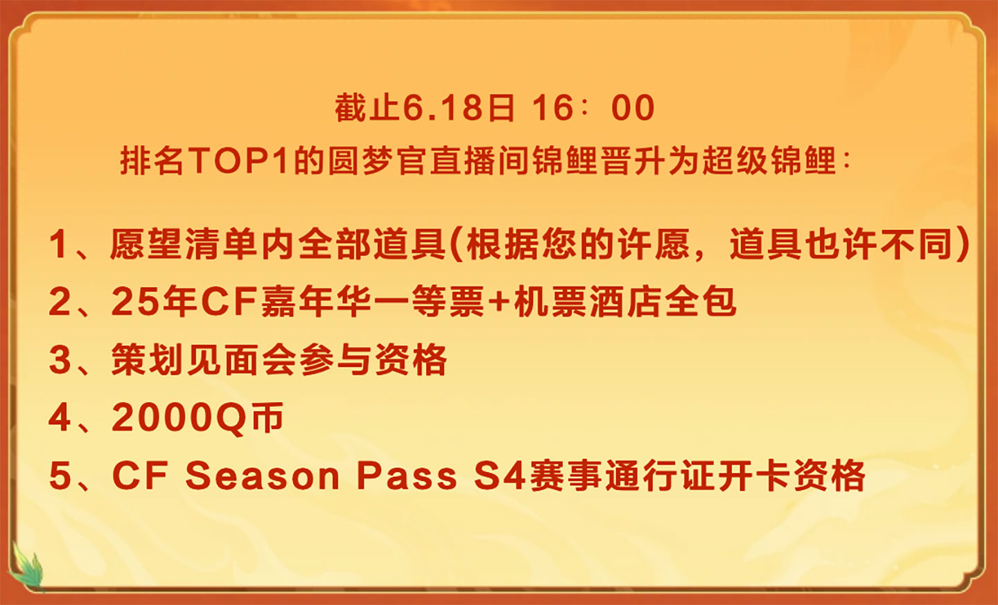 CF锦鲤活动万人团KOL码
