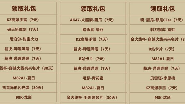 CF平台福利码10月网址