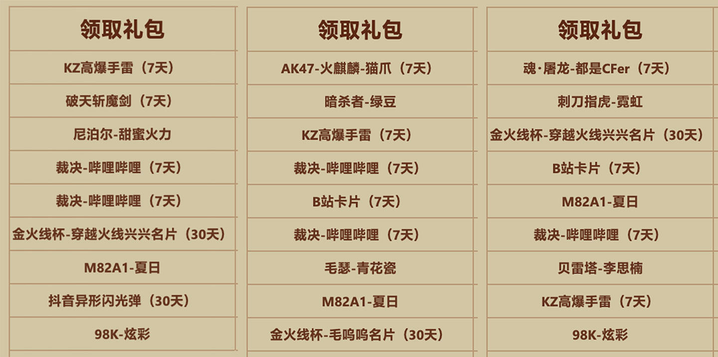 CF平台福利码10月网址