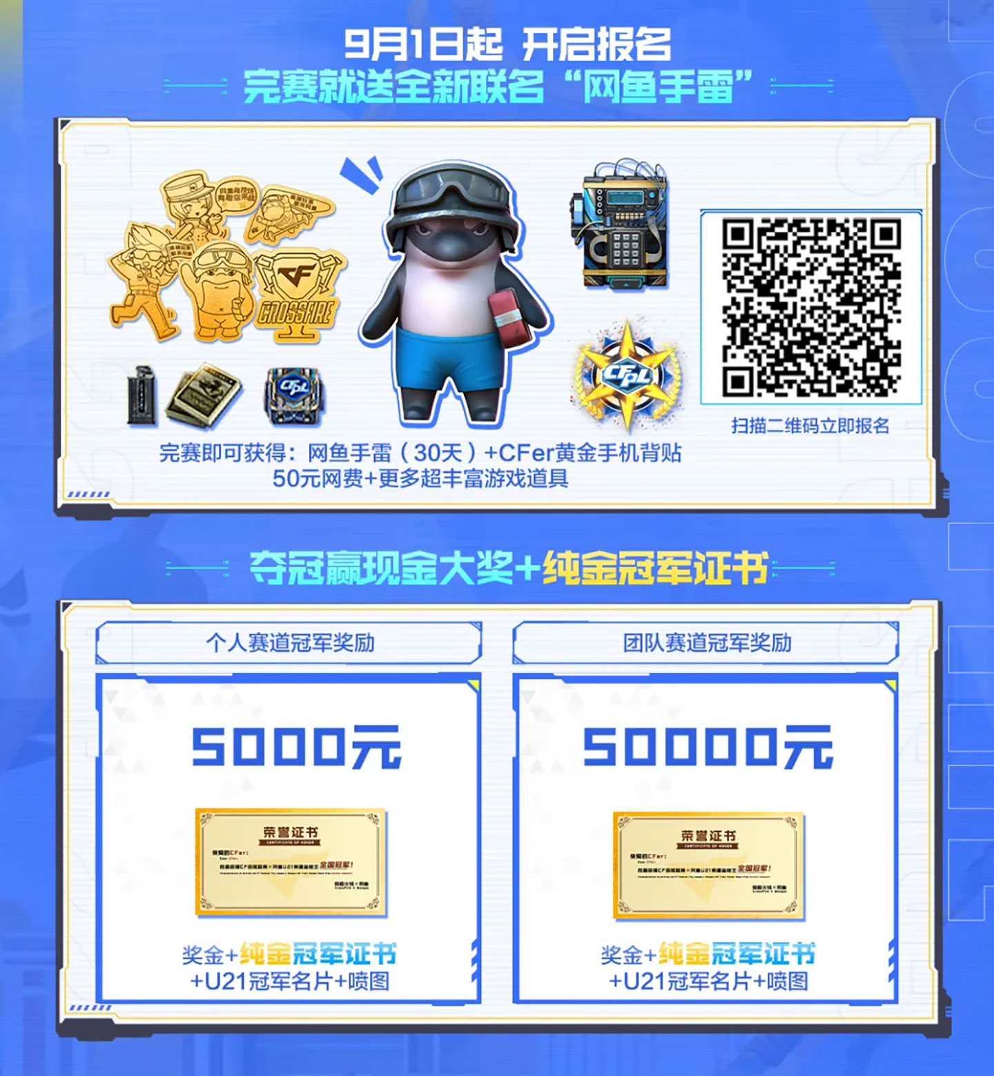 CF网鱼活动 报名参加U21活动