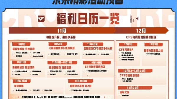 11月-12月CF活动预告