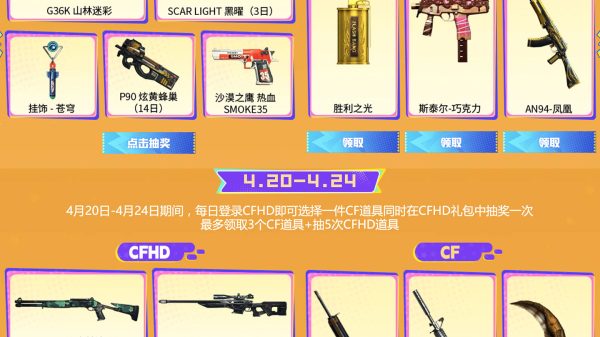 CFHD&CF周中福利活动