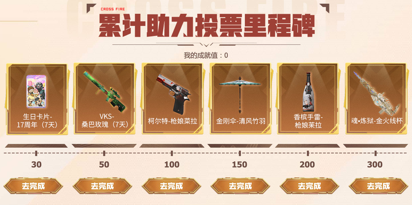CF活动 金火线累积助力